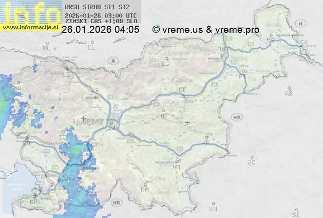 Radarska karta padavin