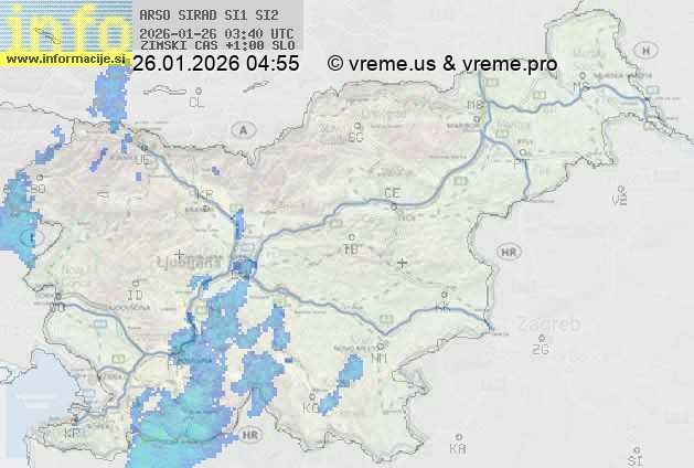 Radarska karta padavin