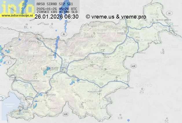 Radarska karta padavin