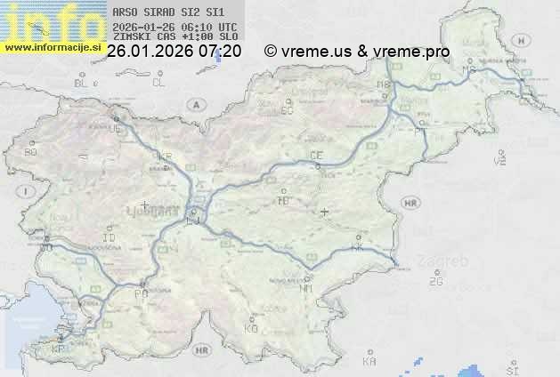 Radarska karta padavin