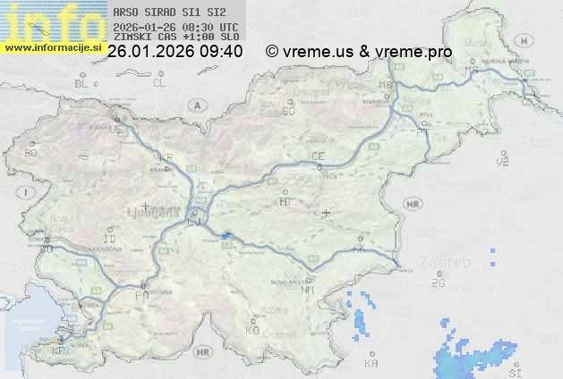 Radarska karta padavin