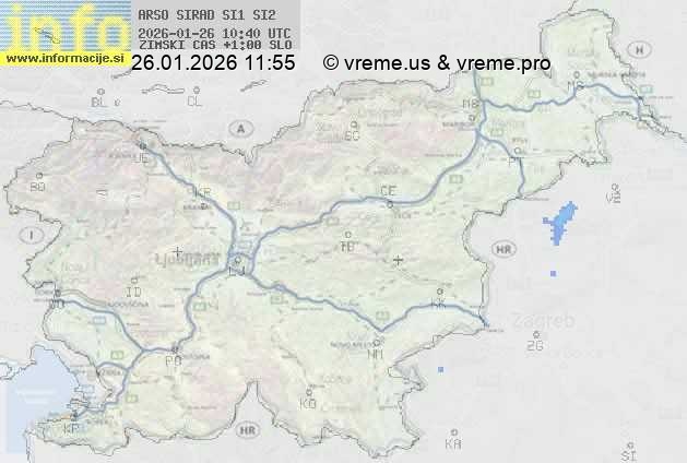 Radarska karta padavin