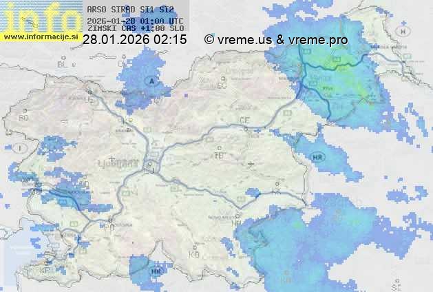 Radarska karta padavin