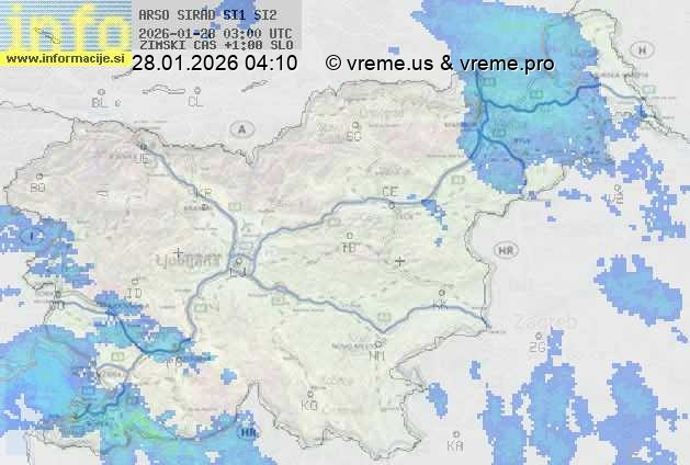 Radarska karta padavin