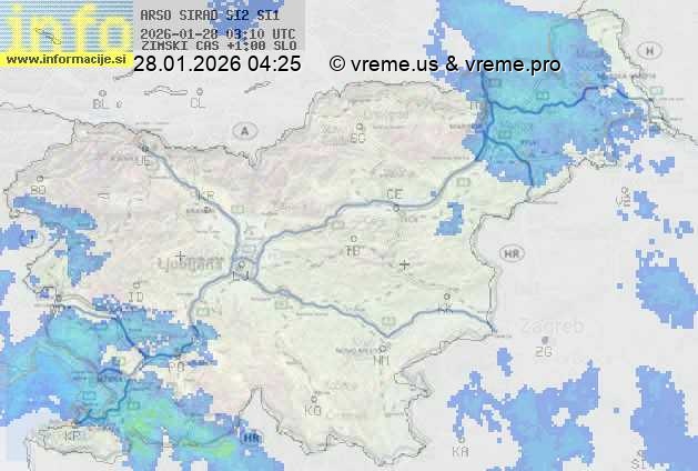 Radarska karta padavin