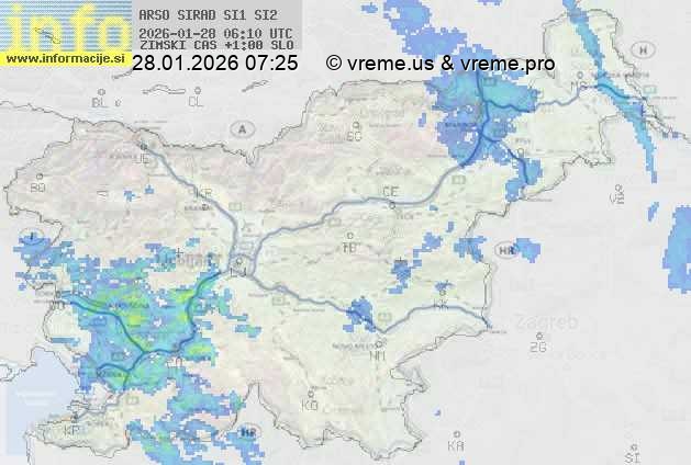 Radarska karta padavin