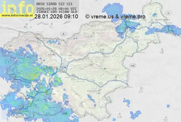 Radarska karta padavin