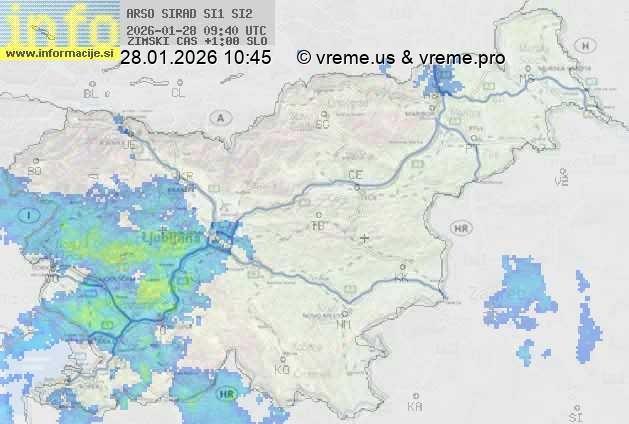 Radarska karta padavin