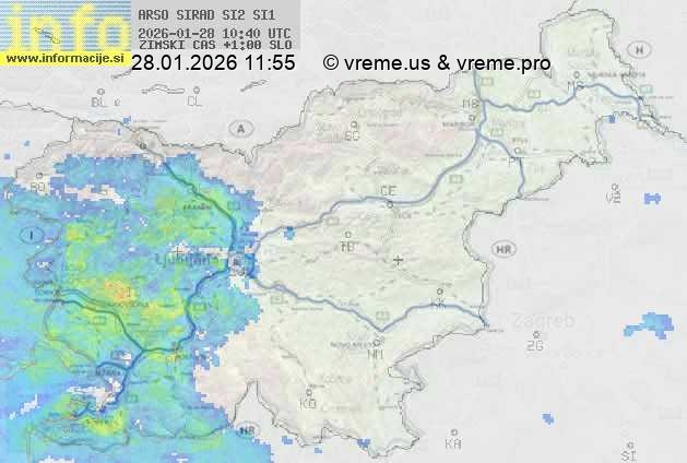 Radarska karta padavin