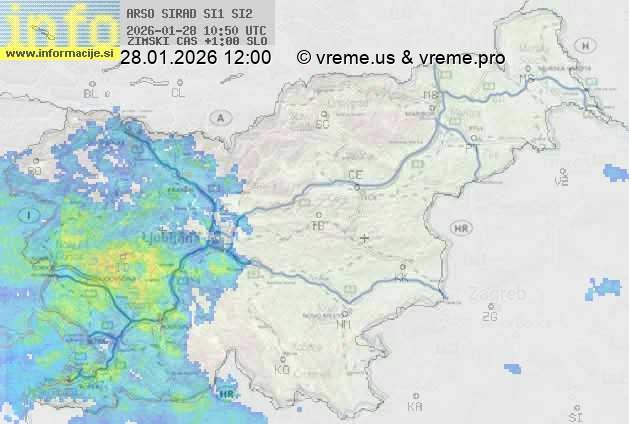 Radarska karta padavin