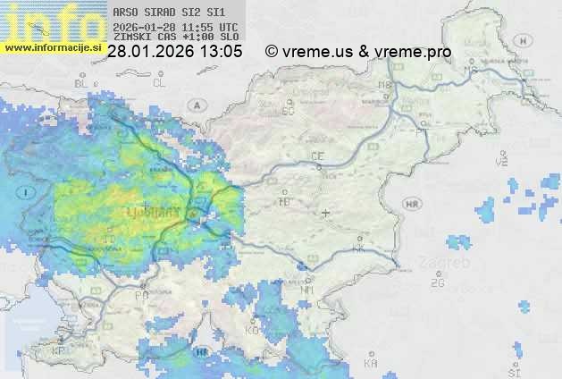 Radarska karta padavin