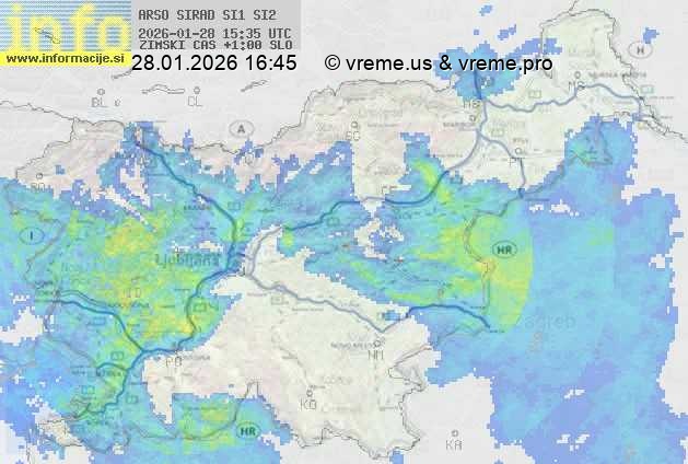 Radarska karta padavin