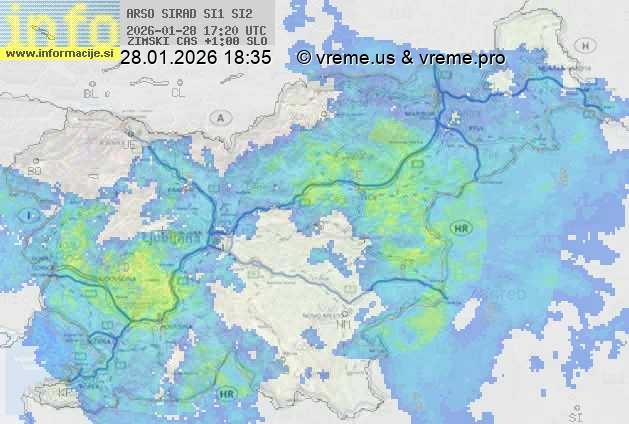 Radarska karta padavin