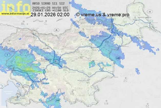 Radarska karta padavin