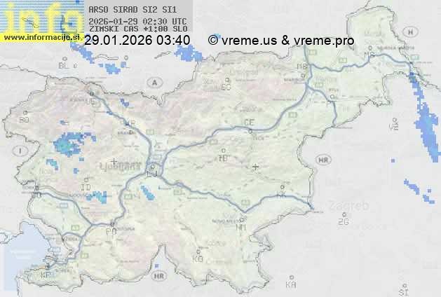 Radarska karta padavin
