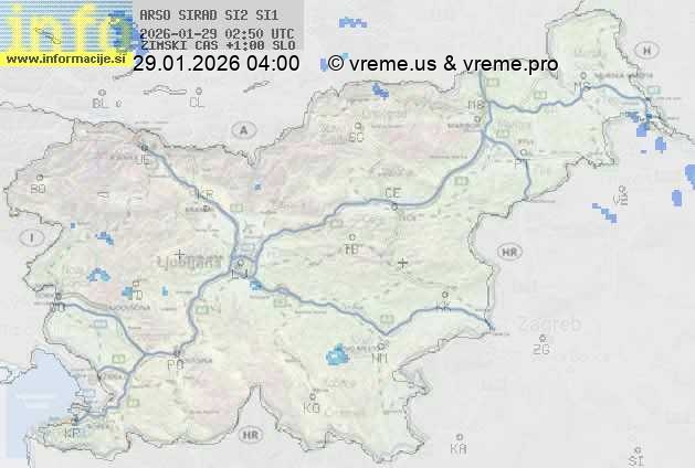 Radarska karta padavin