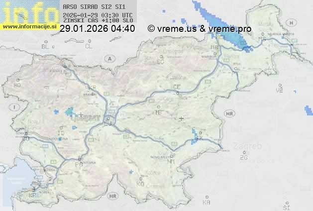 Radarska karta padavin