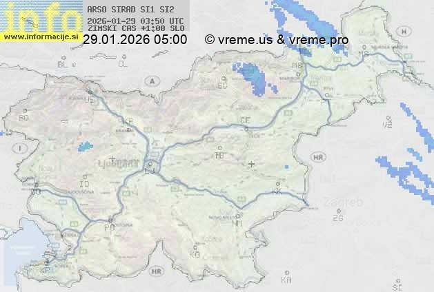 Radarska karta padavin