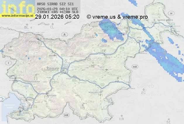 Radarska karta padavin