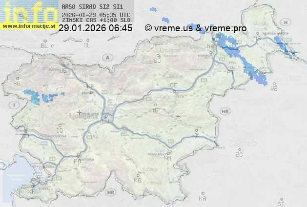 Radarska karta padavin