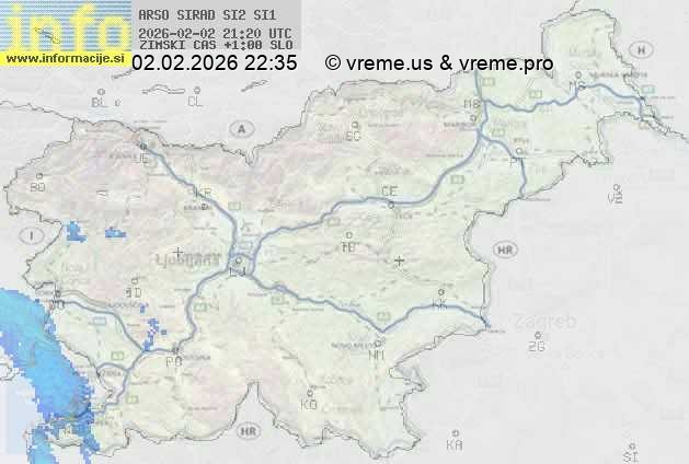 Radarska karta padavin