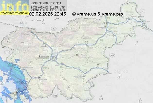 Radarska karta padavin