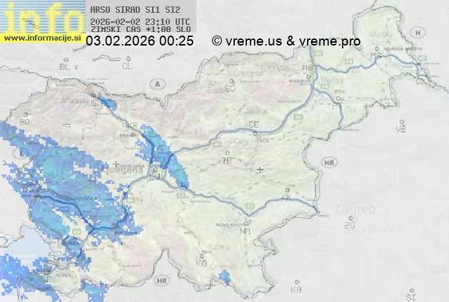 Radarska karta padavin