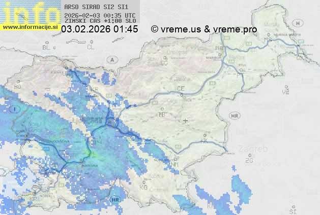 Radarska karta padavin
