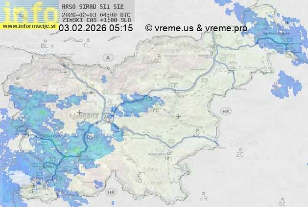 Radarska karta padavin