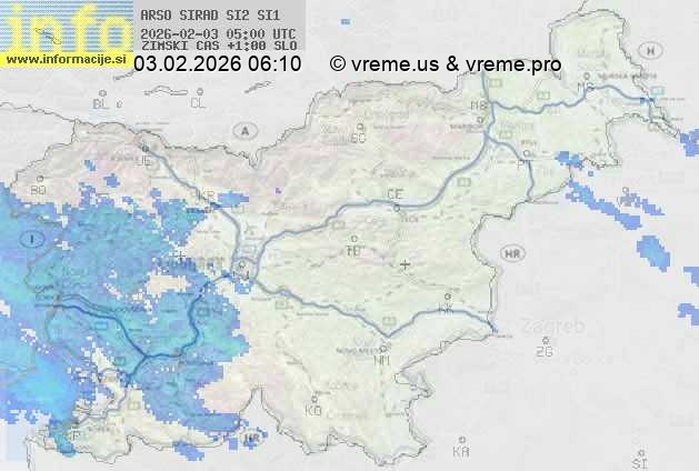 Radarska karta padavin
