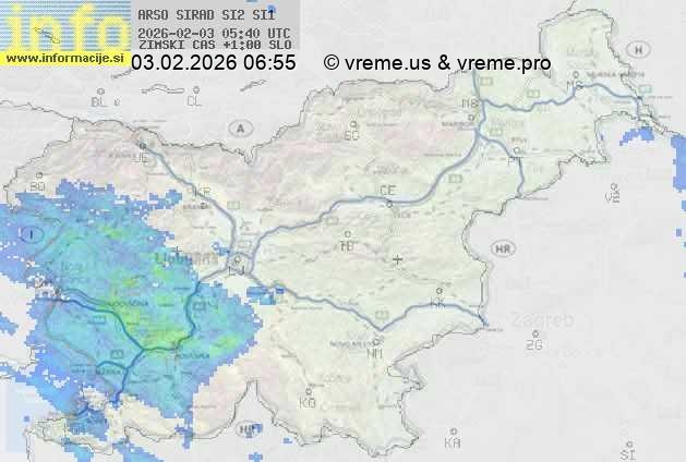 Radarska karta padavin