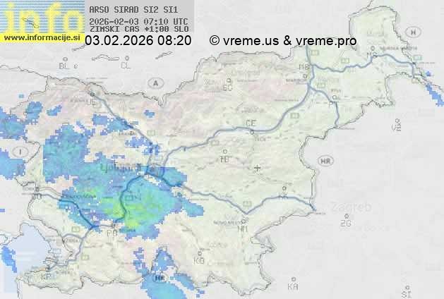 Radarska karta padavin