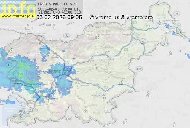Radarska karta padavin