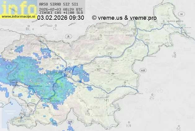 Radarska karta padavin