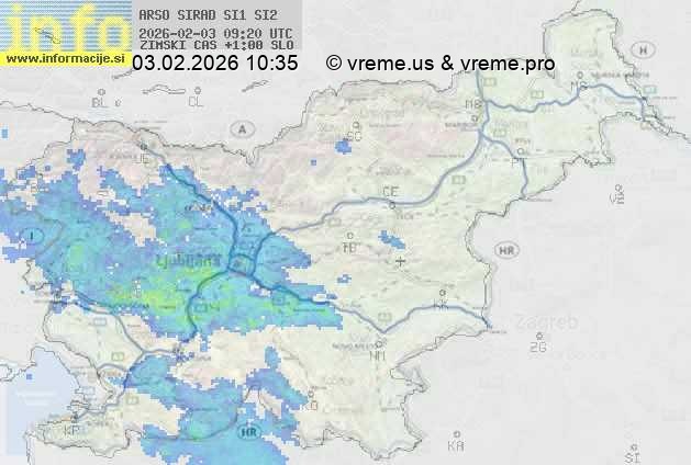 Radarska karta padavin