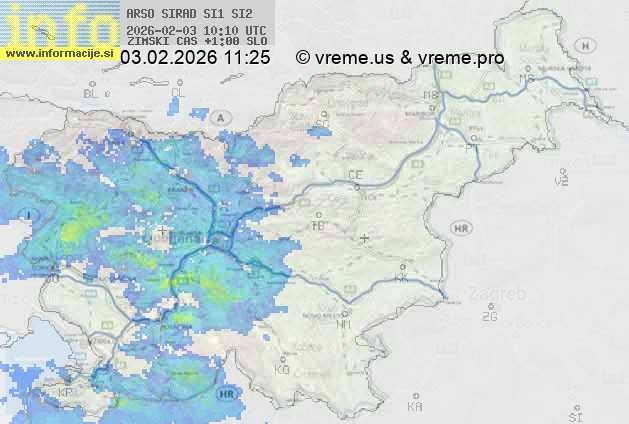 Radarska karta padavin