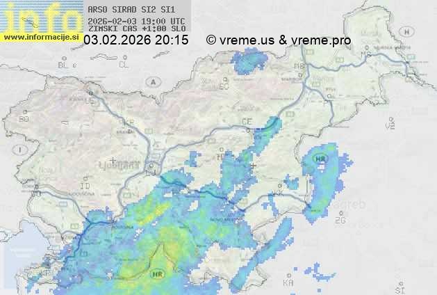 Radarska karta padavin