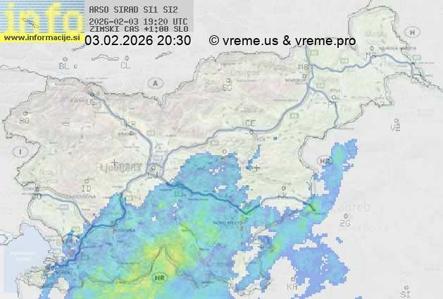 Radarska karta padavin
