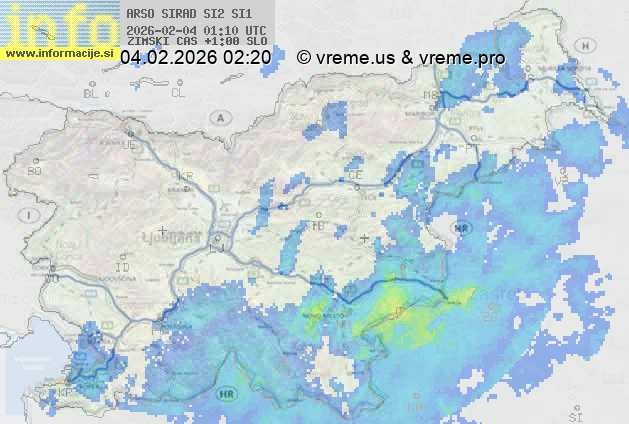 Radarska karta padavin