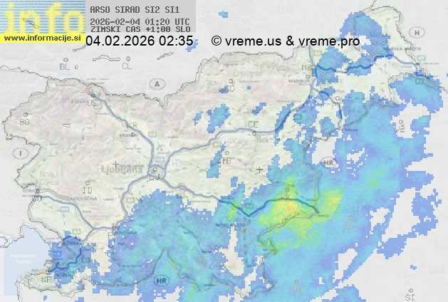 Radarska karta padavin