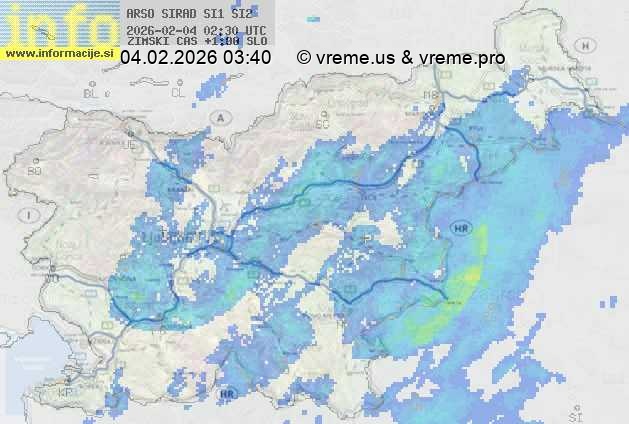 Radarska karta padavin