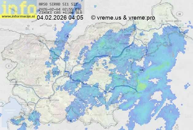 Radarska karta padavin