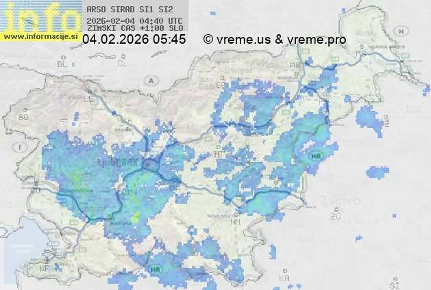 Radarska karta padavin