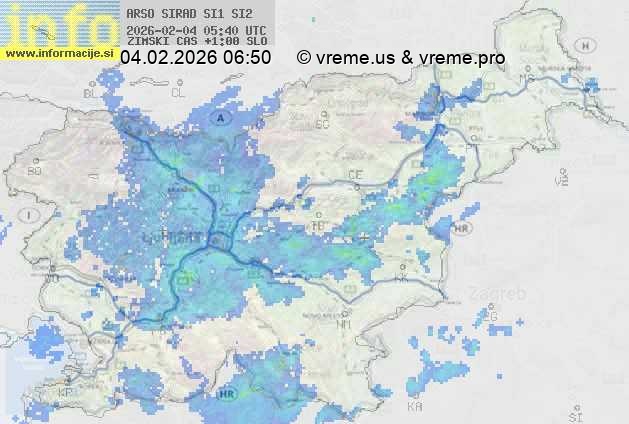 Radarska karta padavin