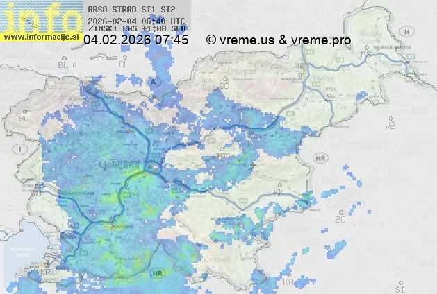 Radarska karta padavin