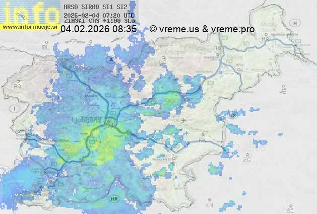 Radarska karta padavin