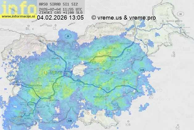 Radarska karta padavin