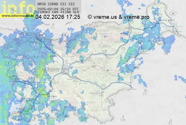 Radarska karta padavin