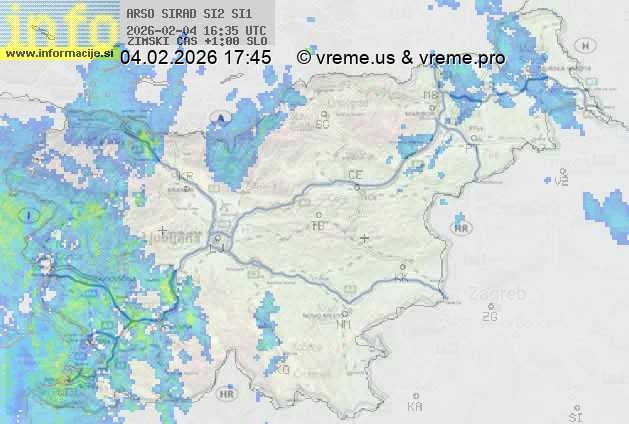 Radarska karta padavin