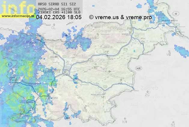 Radarska karta padavin